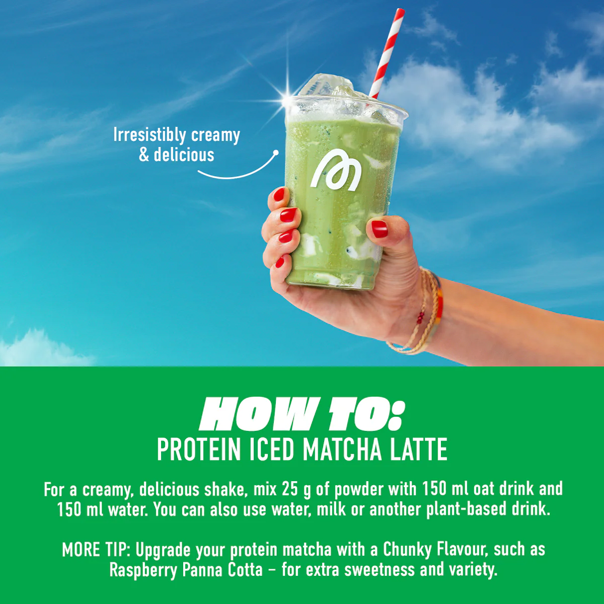 More Protein Iced Matcha Latte - Matcha meets 20g Protein pro Portion - Imagen 4