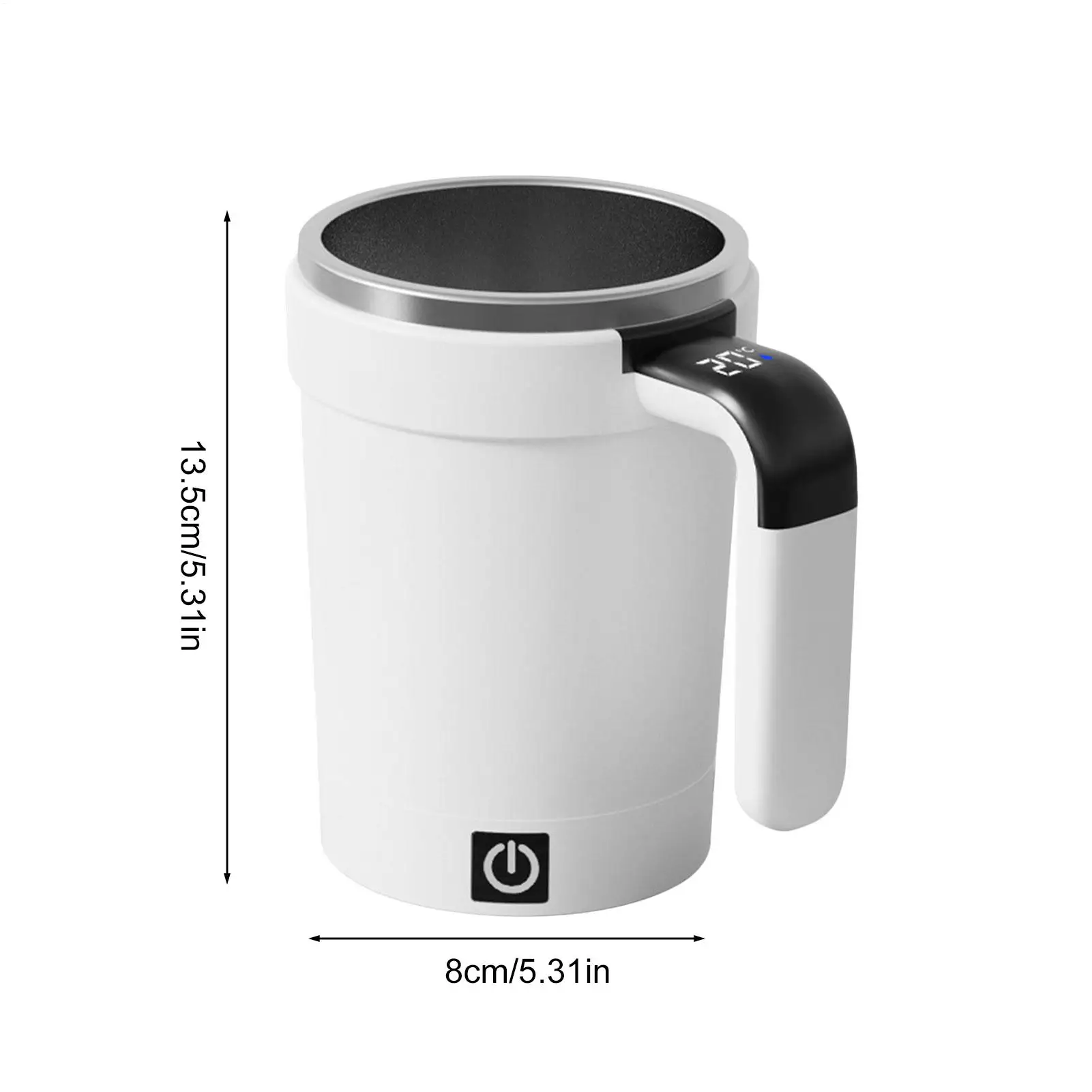 Automatic Stirring Coffee Cup. Rechargeable Automatic Stirring Cup with Temperature Display. Drinking Cup Lid with Straw. Suitable for Coffee. Tea and Hot Chocolate - Imagen 7