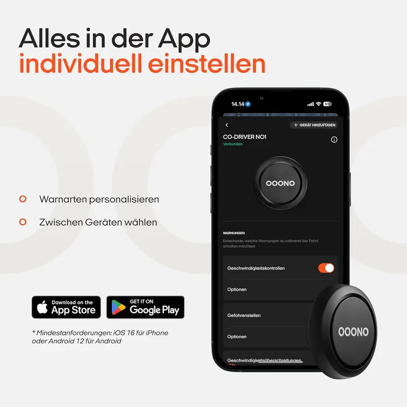 OOONO CO-DRIVER NO1 – Live-Infos zu Gefahren und Geschwindigkeitskontrollen - Image 2